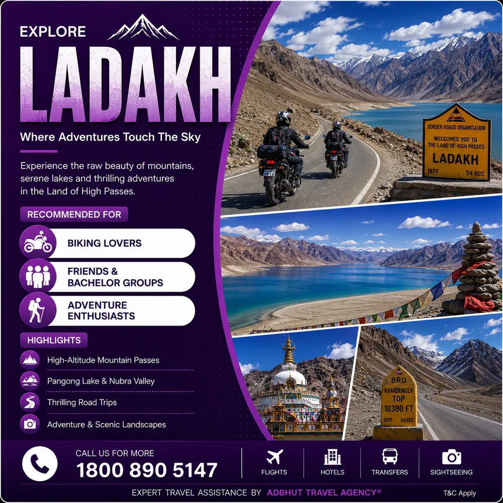 Ladakh travel package by Adbhut Travel