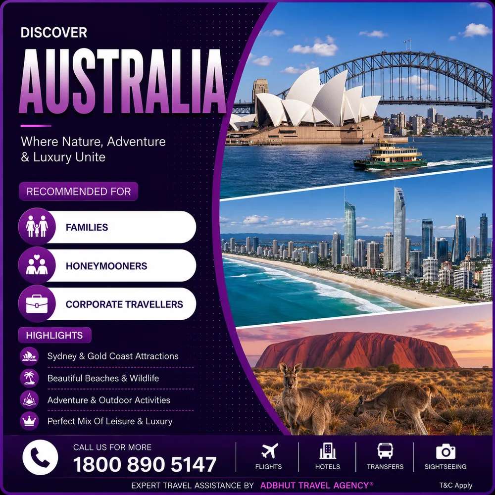Australia travel package by Adbhut Travel