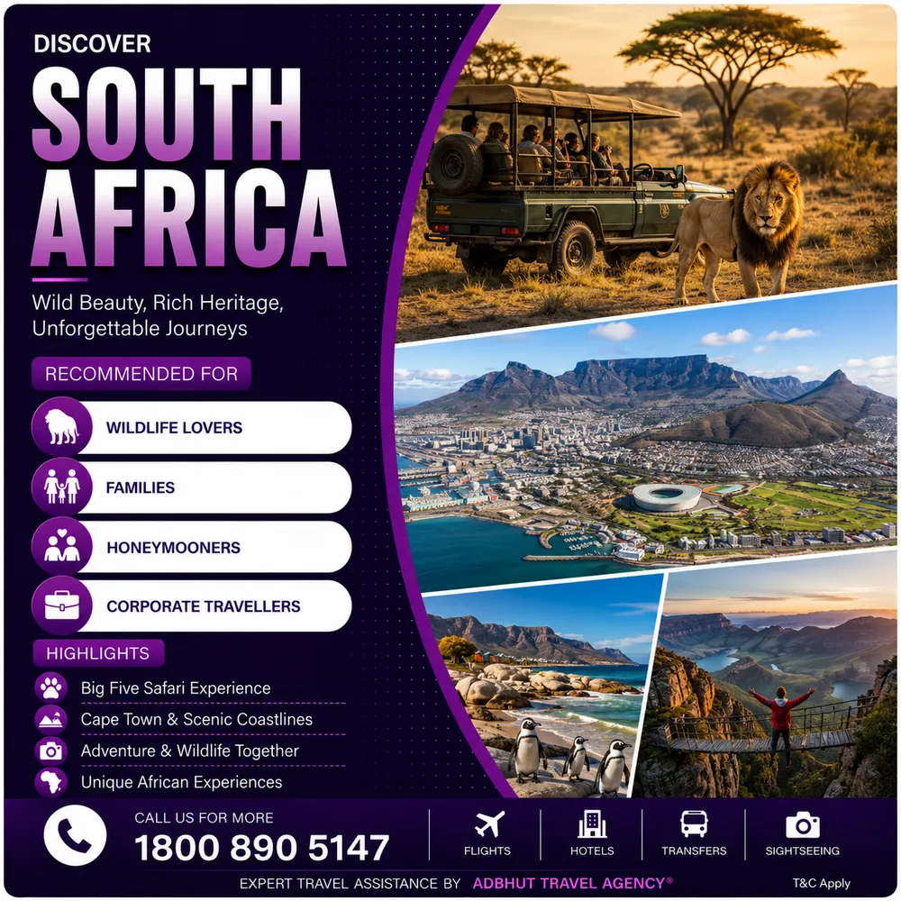 South Africa travel package by Adbhut Travel